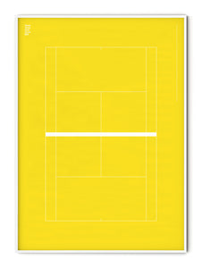 Sport Tennis Yellow Court Poster