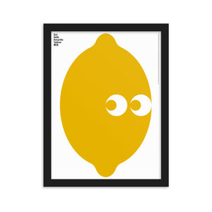 Framed Yellow Lemon Poster