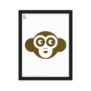 Framed Animal Monkey Poster