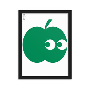 Framed Green Apple Poster