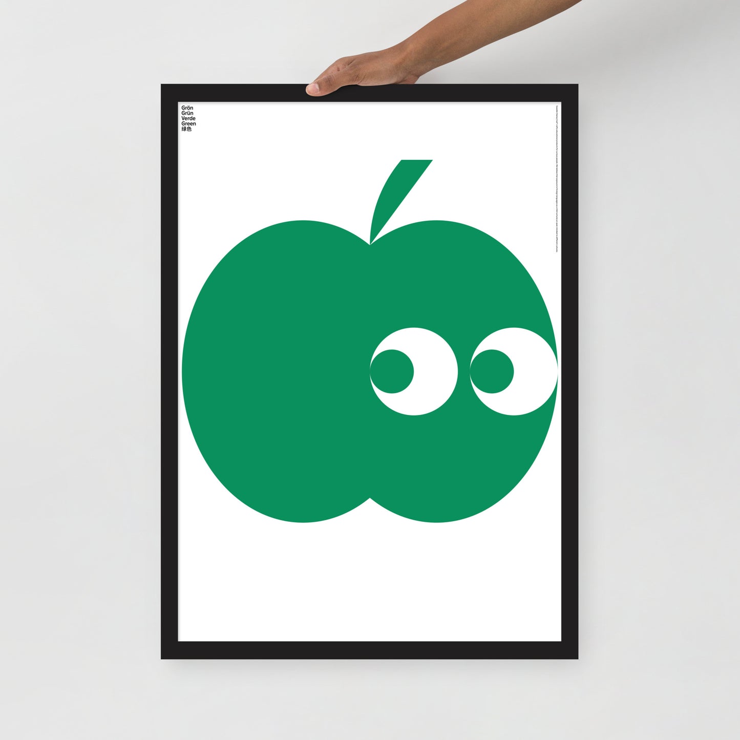 Framed Green Apple Poster