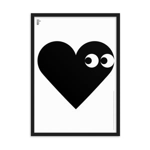 Framed Black Heart Poster