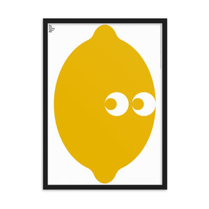 Framed Yellow Lemon Poster