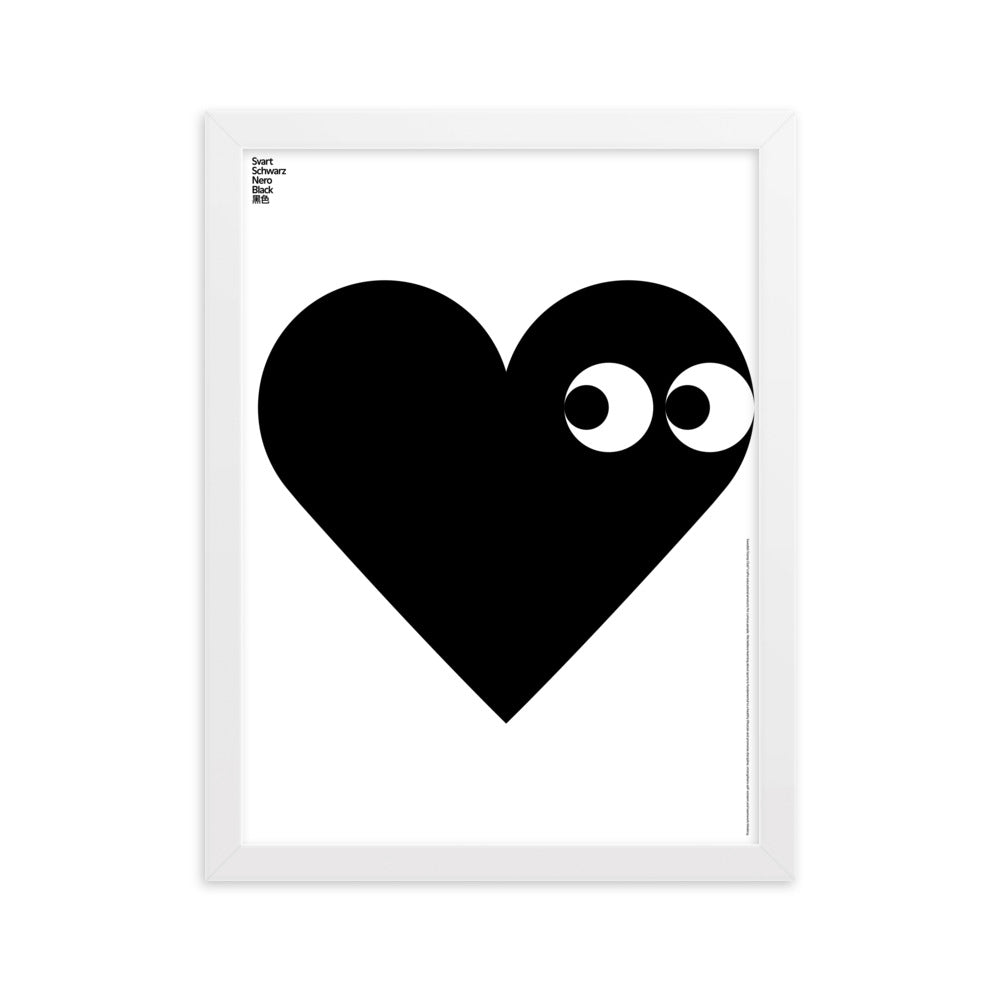 Framed Black Heart Poster