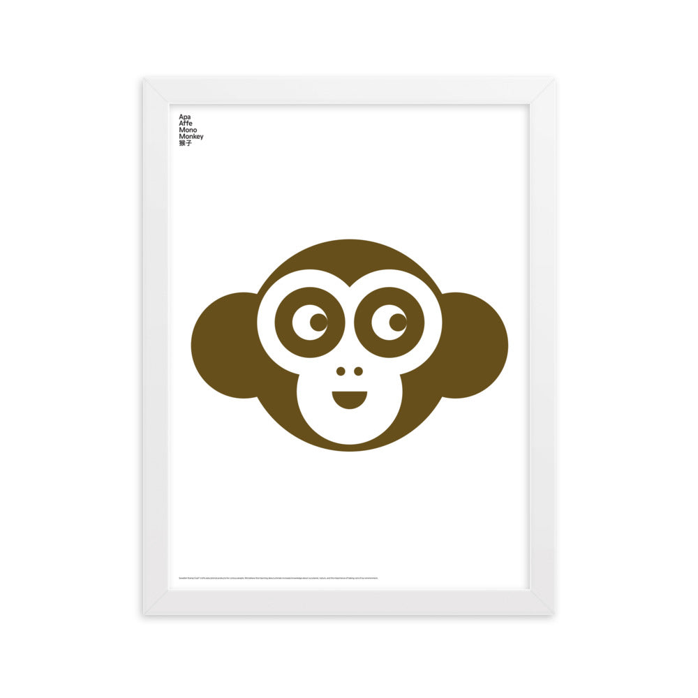 Framed Animal Monkey Poster