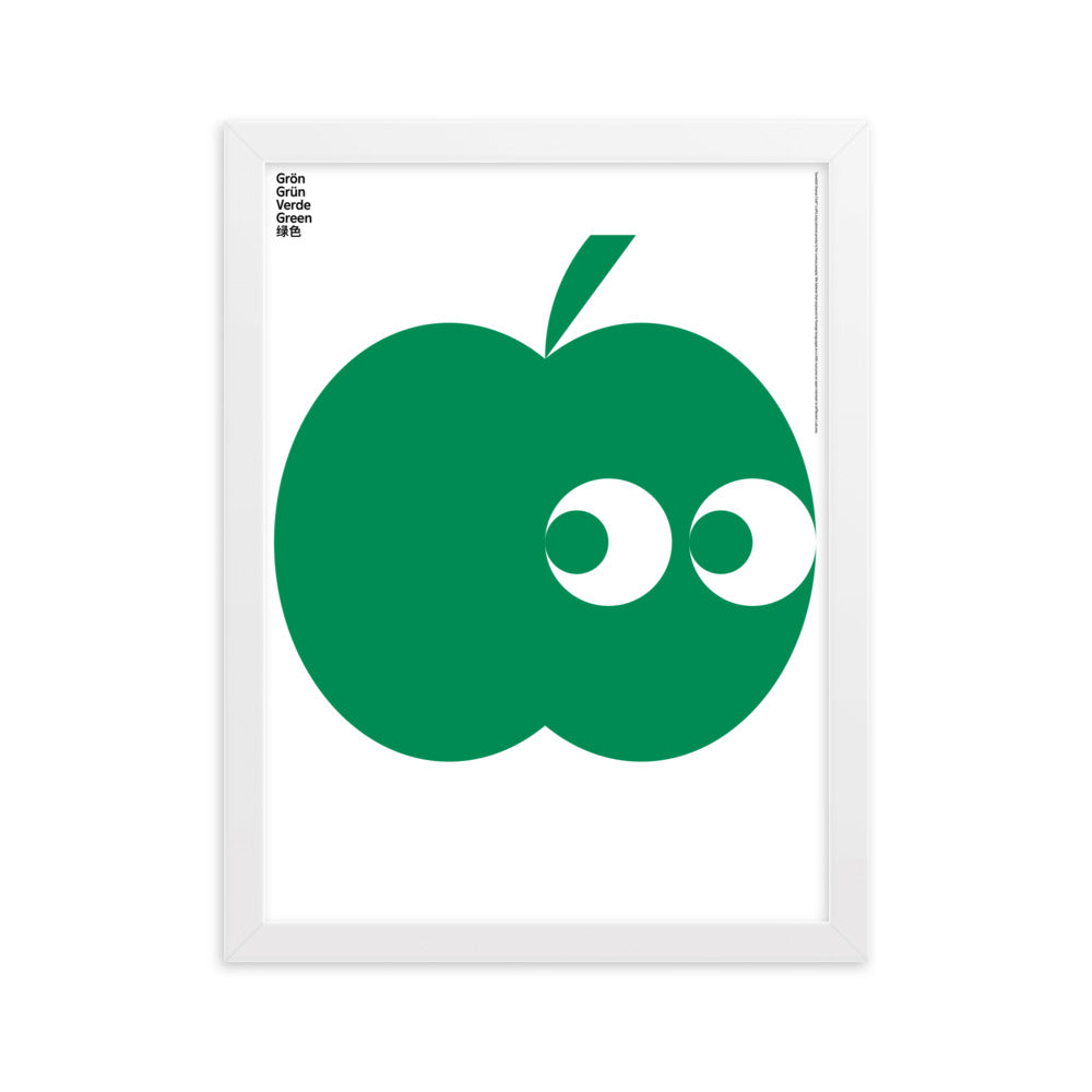 Framed Green Apple Poster