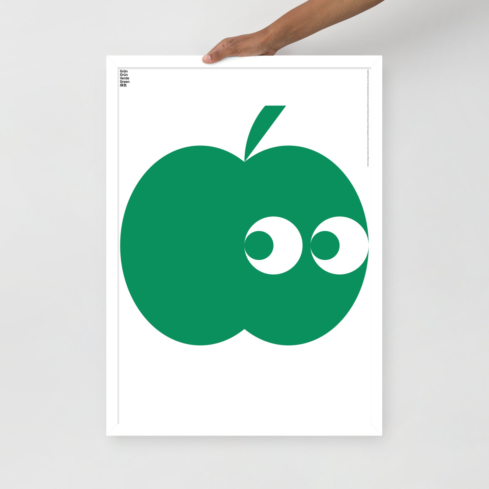 Framed Green Apple Poster