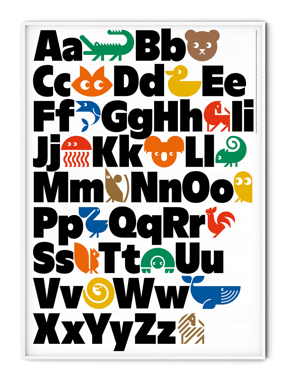 Animal Alphabet English Poster