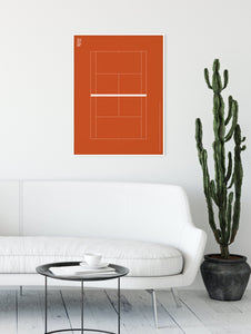 Sport Tennis Court French Open Poster
