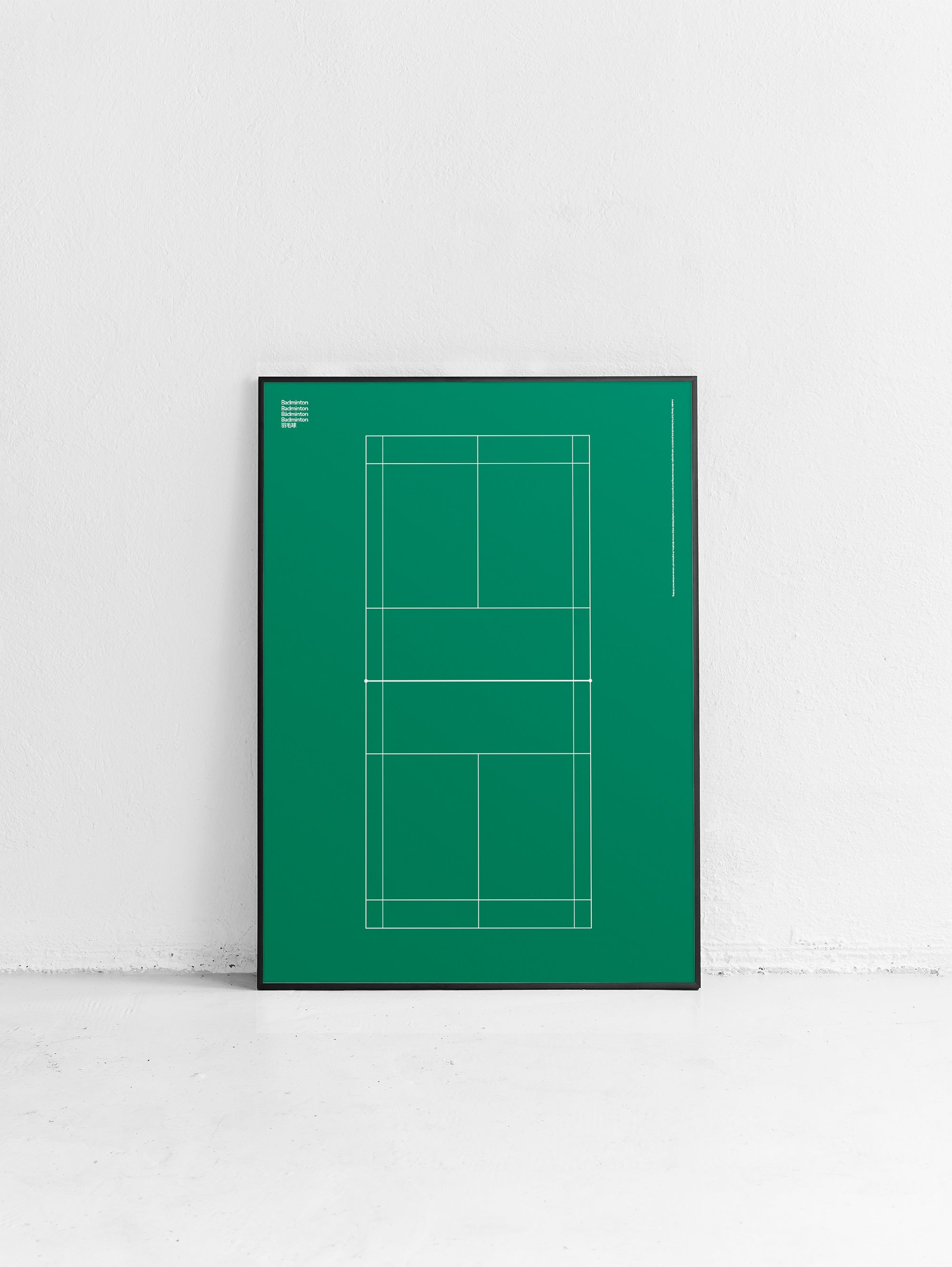 Sport Badminton Green Poster