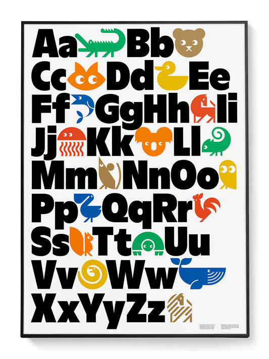 Animal Alphabet English Poster